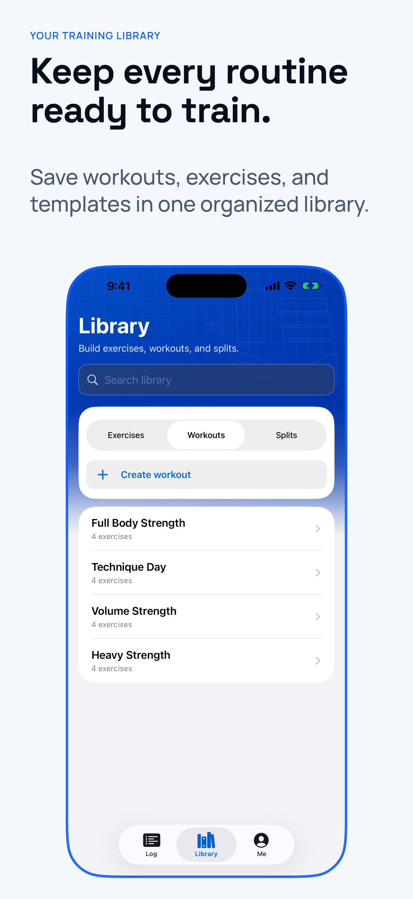 Next Rep reusable workout routines library