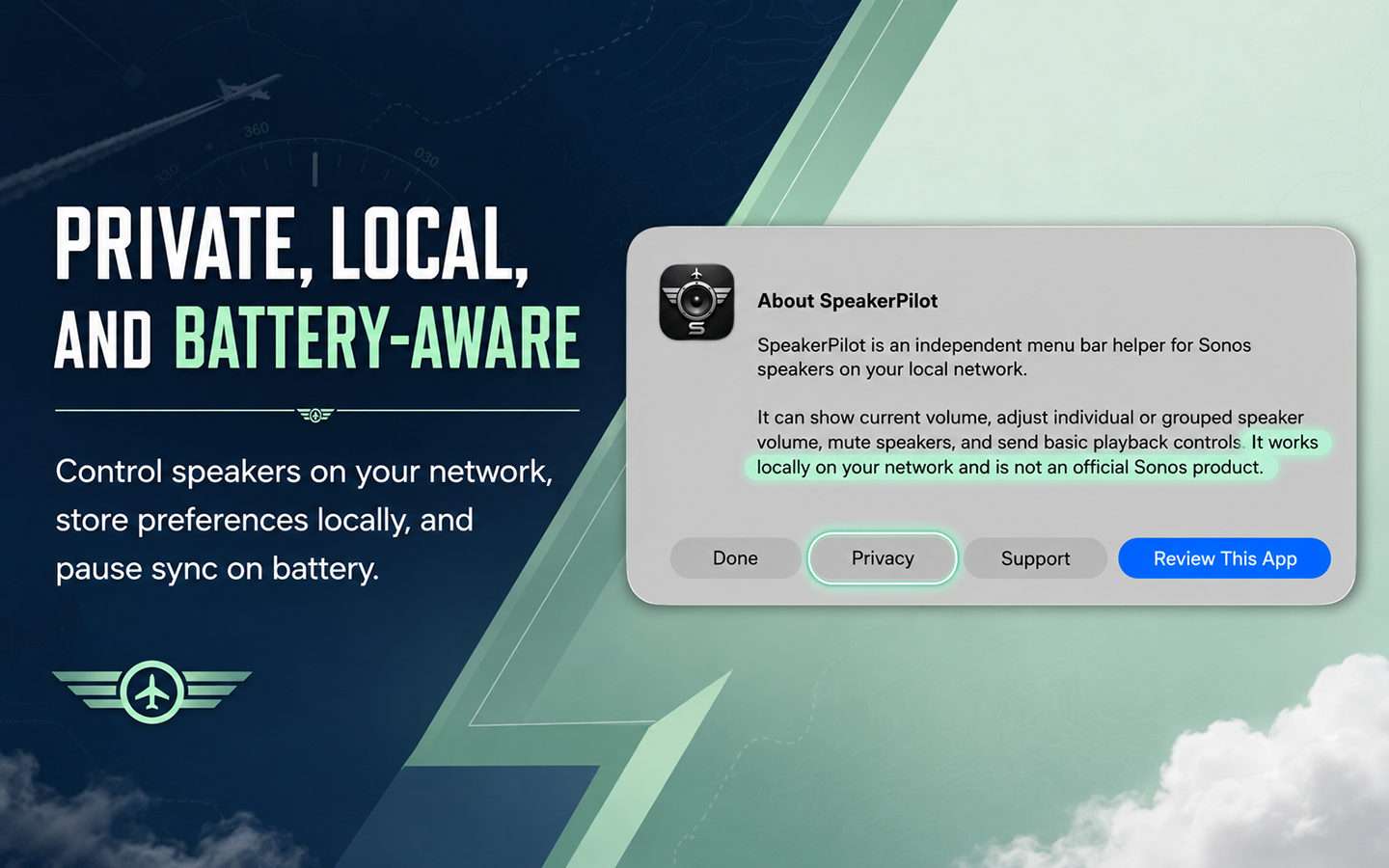 SpeakerPilot privacy-focused local control